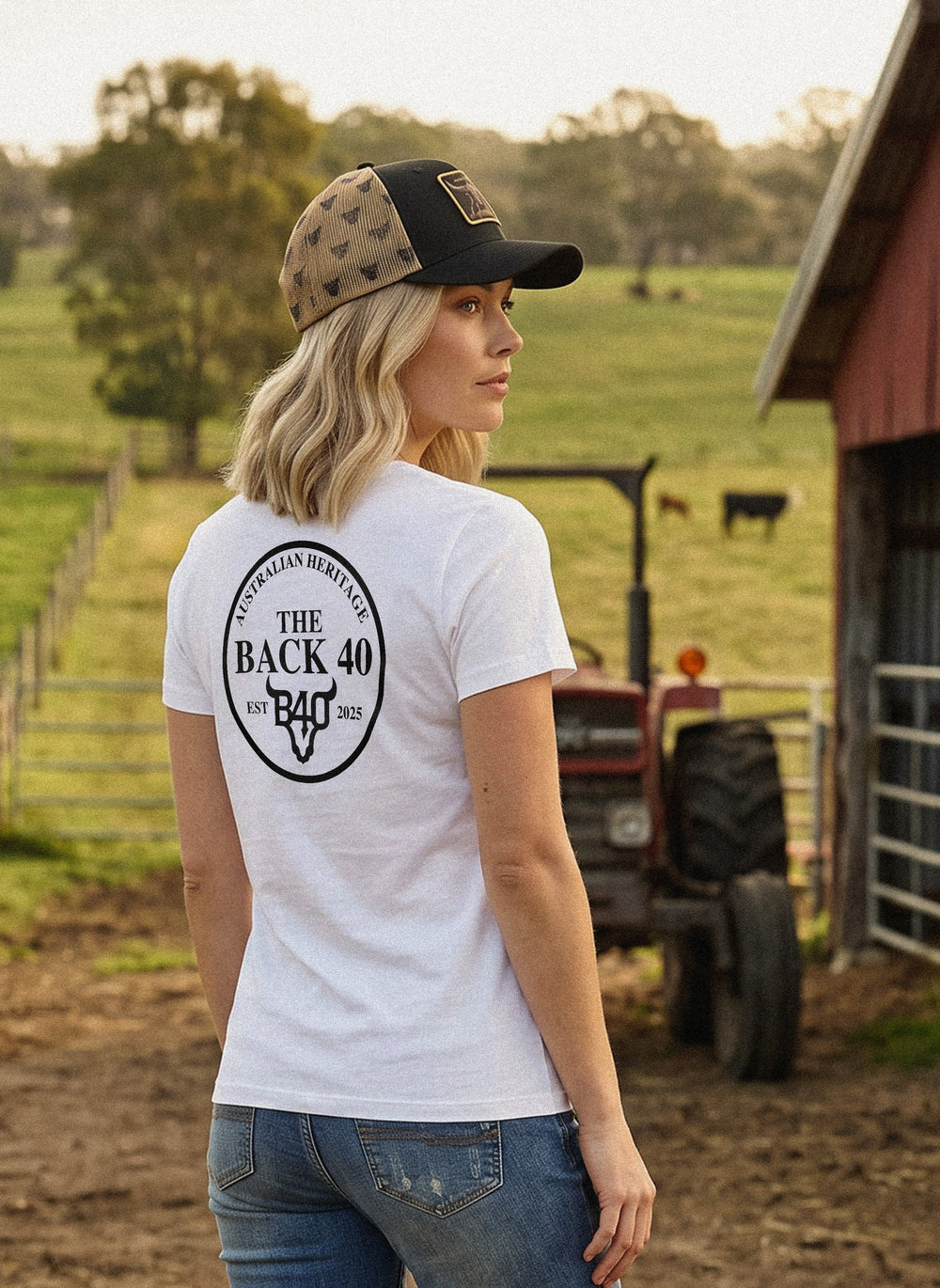 Signature Heritage Badge Tee The Back 40