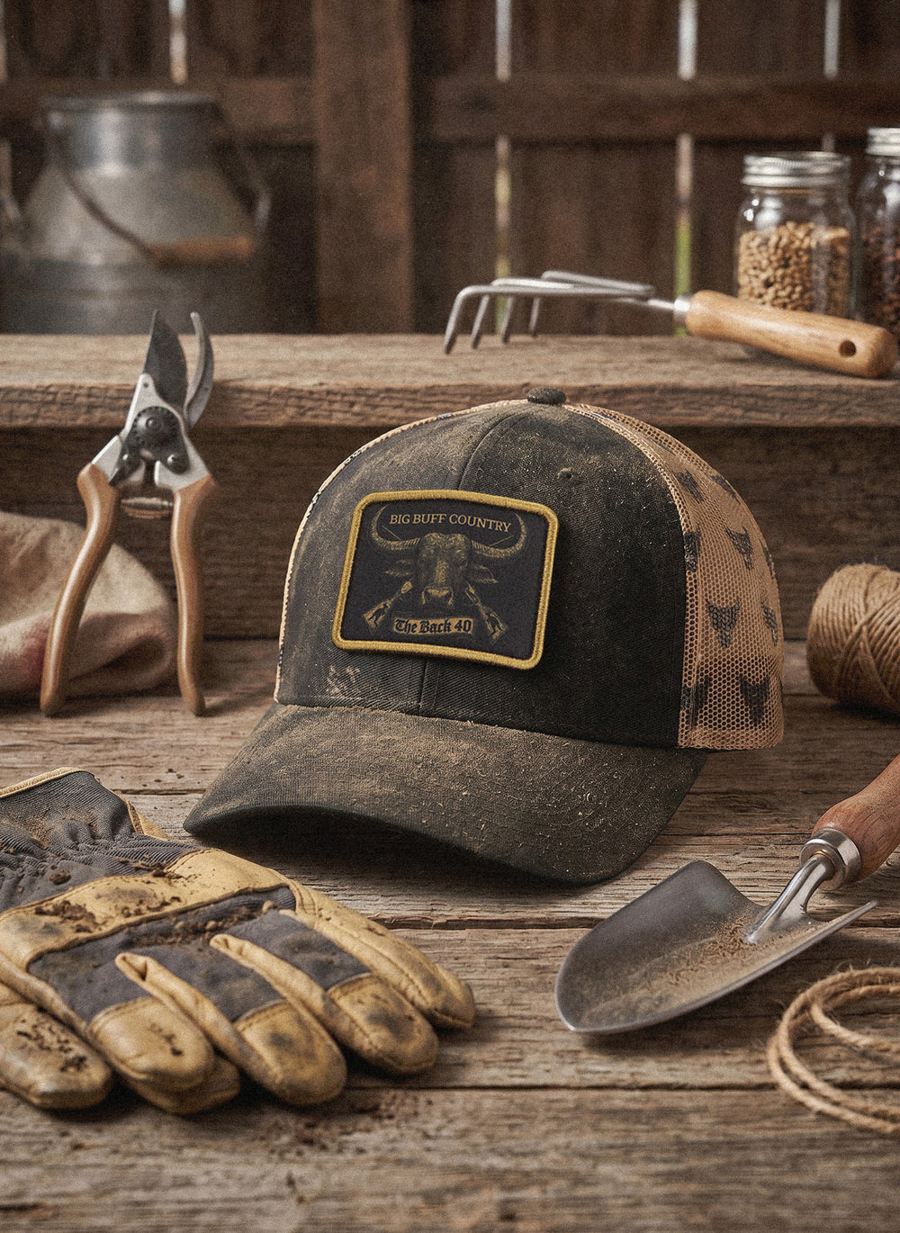 Big Buff Country Trucker Cap The Back 40